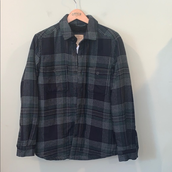NWT Telluride Clothing Fleece Lined Flannel Shirt Jacket Green Plaid Men’s Small - Picture 1 of 6